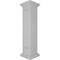 Ekena Millwork 10"W x 48"H Straight Newel Post with Panel, Peaked Capital & Base Trim (Installation kit included) NWL10X48SPP0B0 - alternate 4